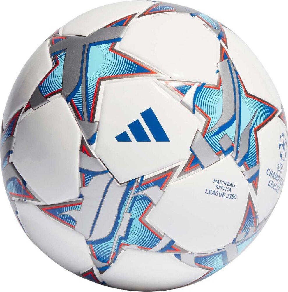 Adidas Piłka UCL Junior 350 League 23/24 Group Stage Kids biało-niebieska IA0941 r. 4