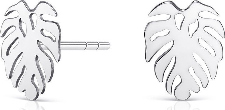 Irbis srebrne kolczyki monstery Uniwersalny