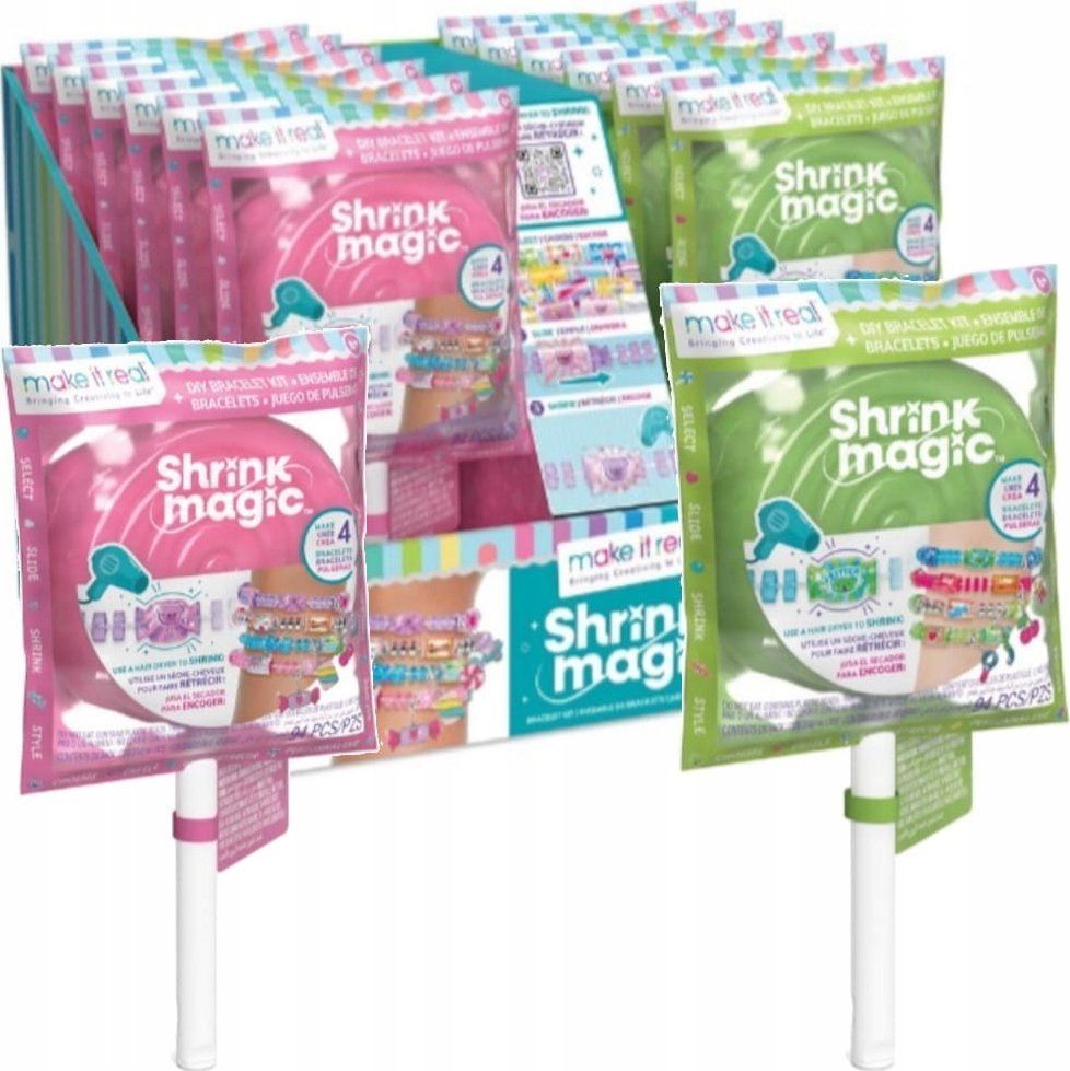 Make it real MAKE IT REAL Shrink Magic Lollipop Bracelet Kit