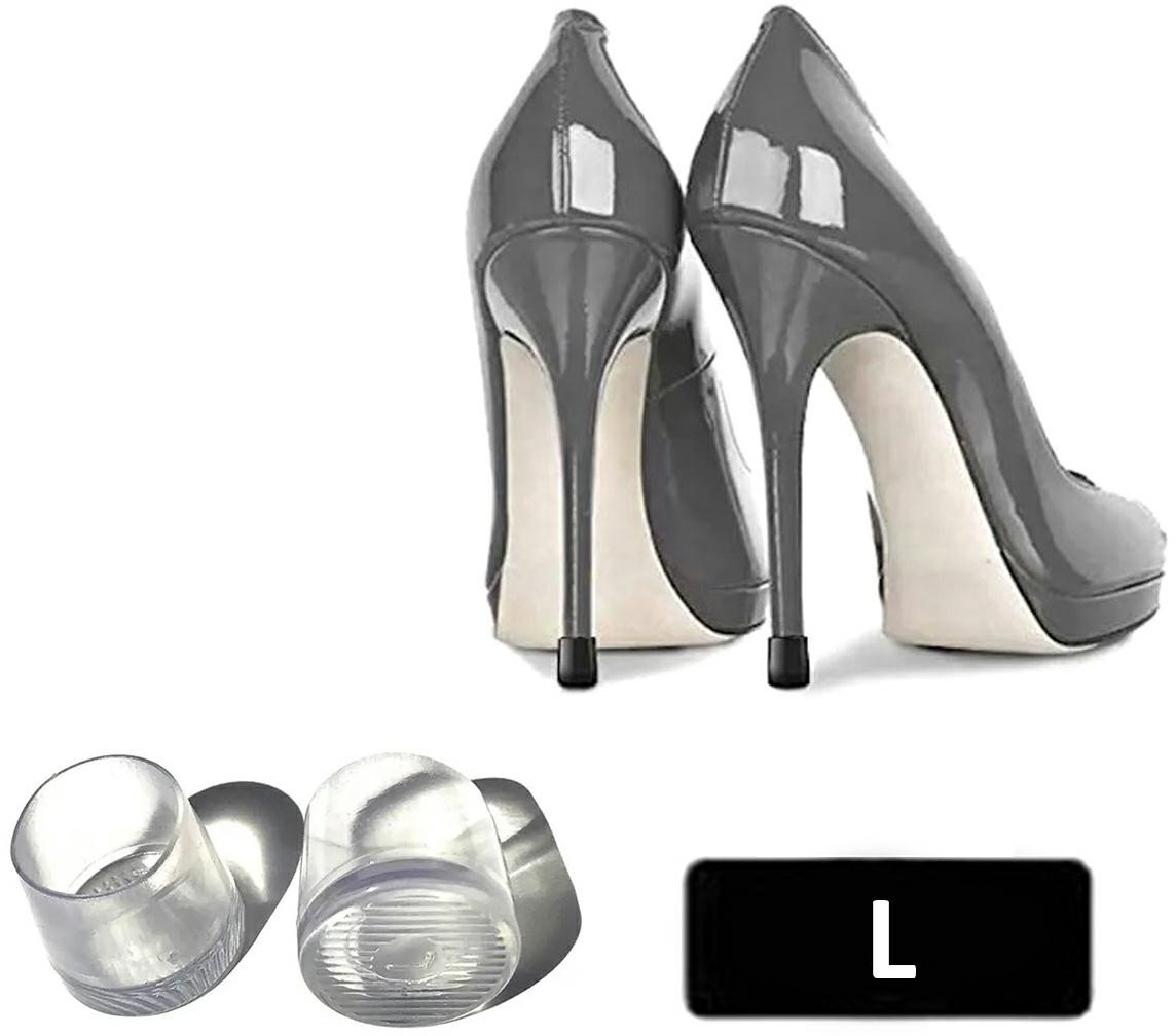 AG836D Osłonki na obcasy roz. l bezbarwny