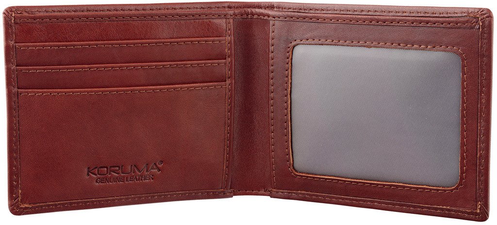 Cienki portfel męski skórzany typu SLIM (Brąz) Uniwersalny