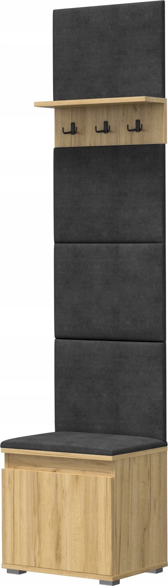 MartigoPlus Szafka na buty siedzisko wieszak panele Nevada 50 Dąb Craft