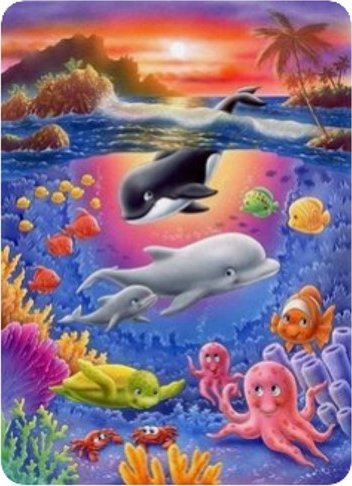 Norimpex Diamentowa mozaika Morskie zwierzęta 80x40 1009026