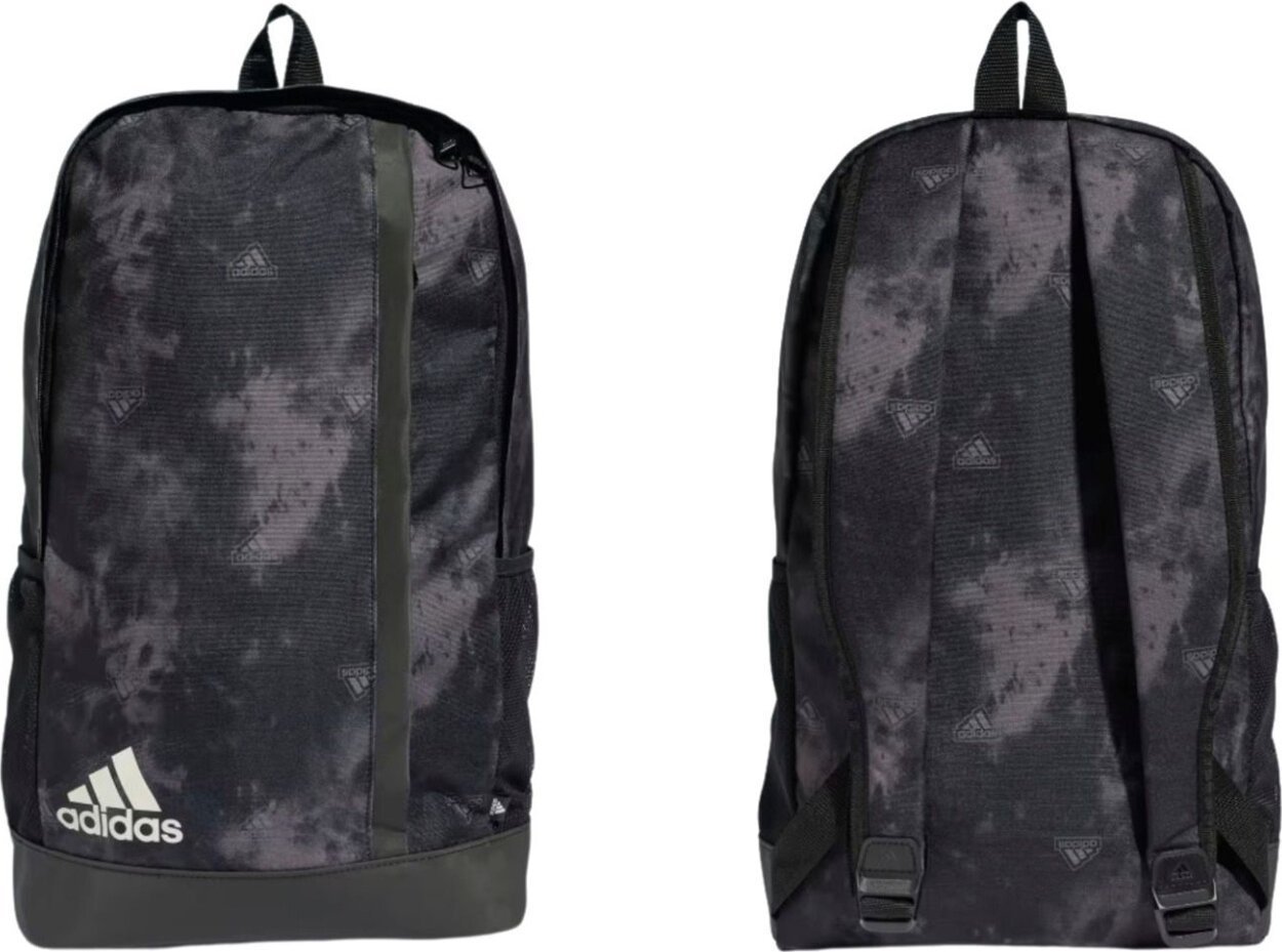 Adidas Plecak sportowy szkolny miejski adidas Linear Graphic czarno-szary IS3783