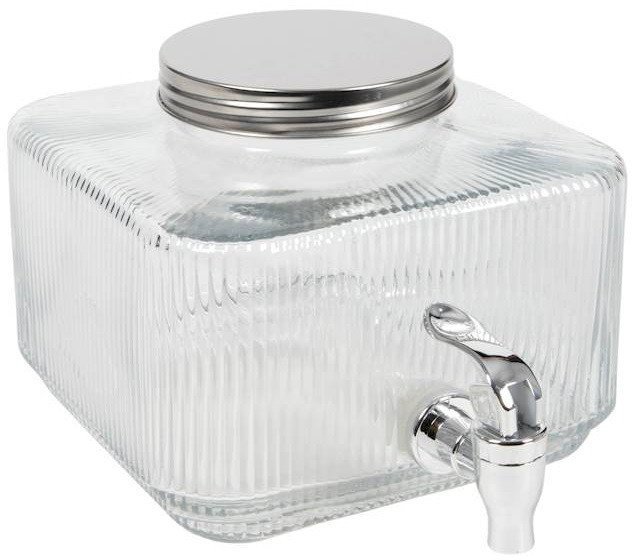 Słoik z kranem 3 L Party niski paski