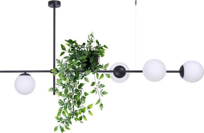 Lampa wisząca Kaja Dekoracyjna lampa wisząca VUELTA K-4737 zwis z kwietnikiem czarny