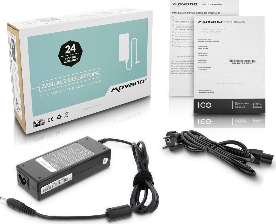 Zasilacz do laptopa Movano 90 W, 3 mm, 4.74 A, 19 V (ZZ/SAM19474)