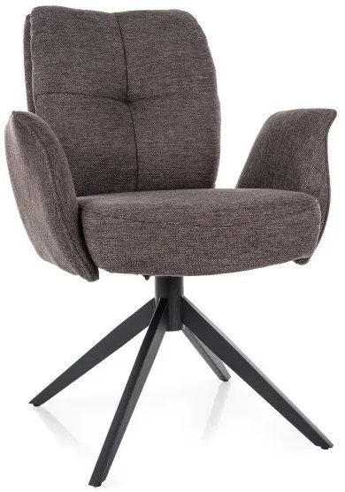 Krzesło tapicerowane WING BREGO cappuccino obracane SIGNAL