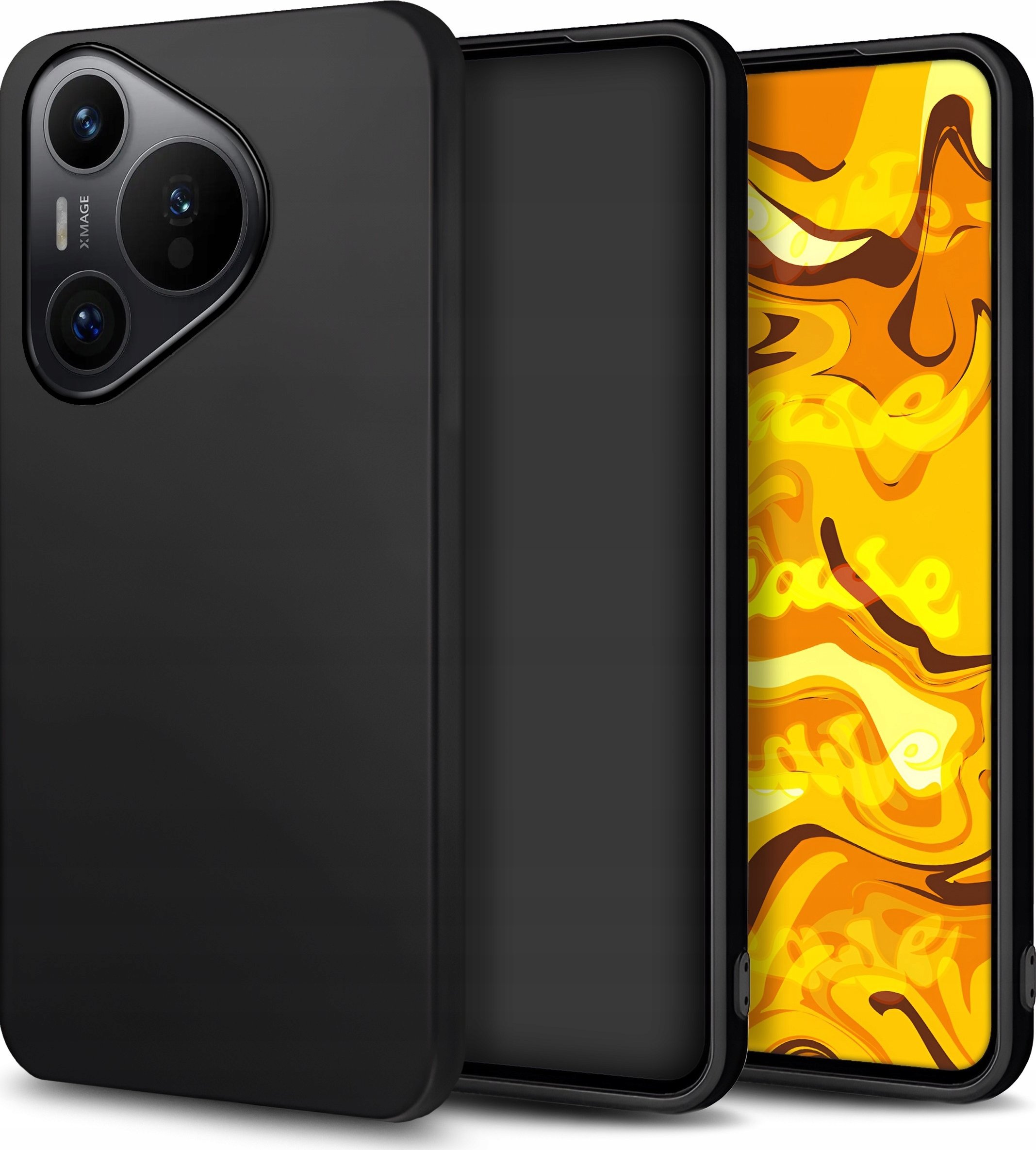 Hello Case ETUI DO HUAWEI PURA 70 GUMOWE OBUDOWA CZARNE MATOWE SILIKON POKROWIEC SLIM