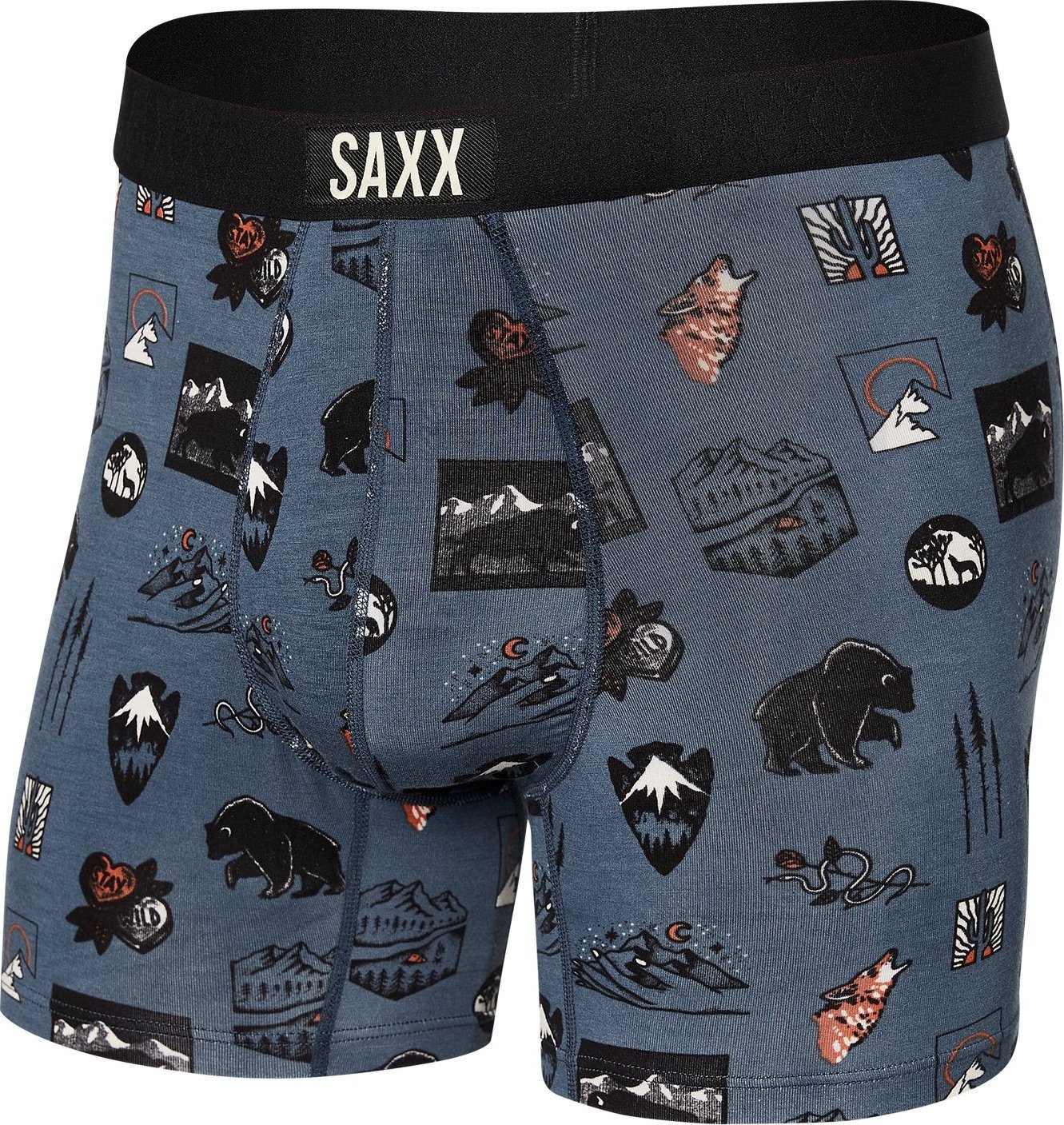 SAXX Bokserki męskie SAXX VIBE BOXER BRIEF WILD SPIRIT- TWILIGHT S