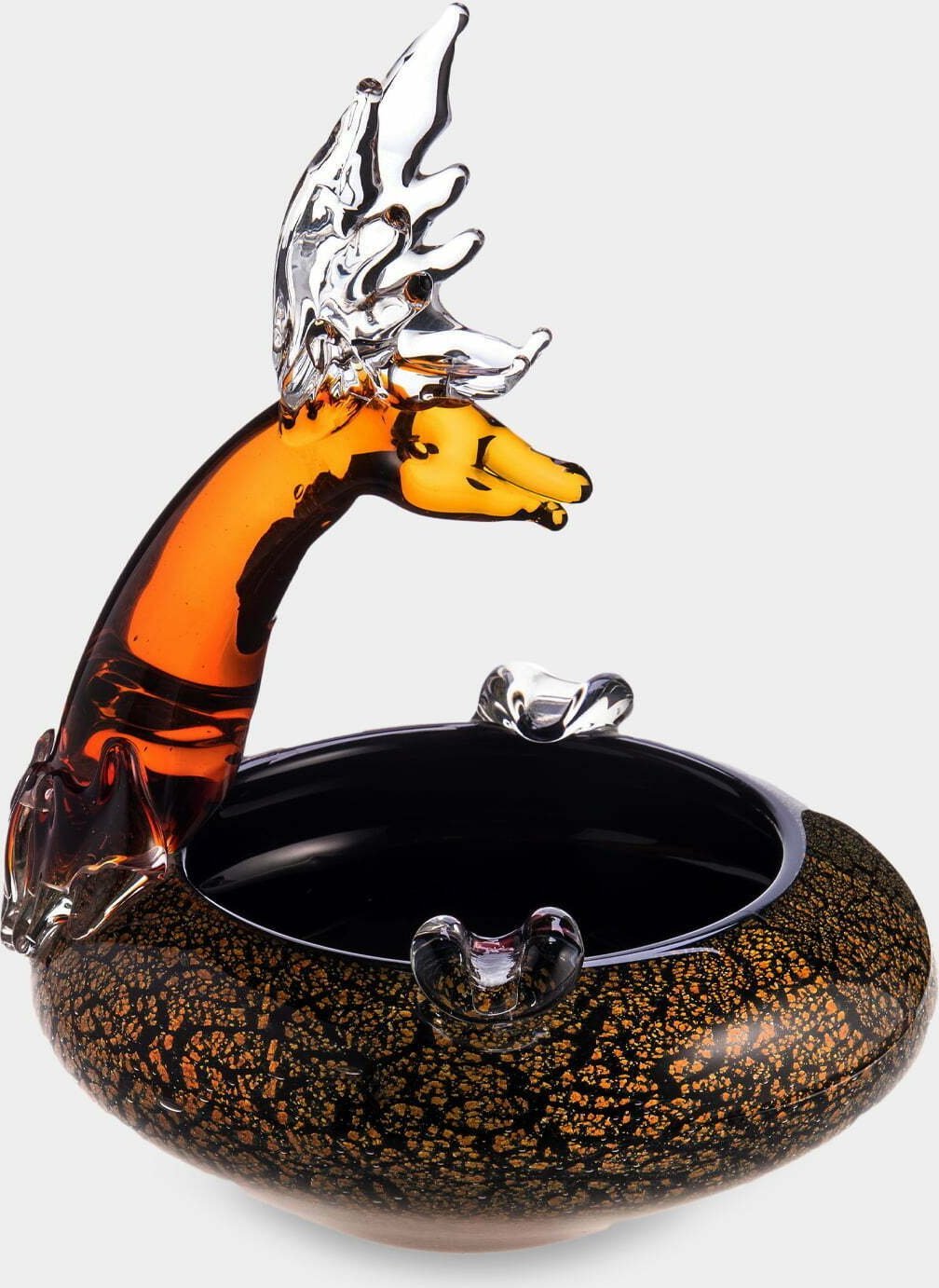 rzezbyzbrazu Figura Szklana w Stylu Murano Popielniczka Jeleń