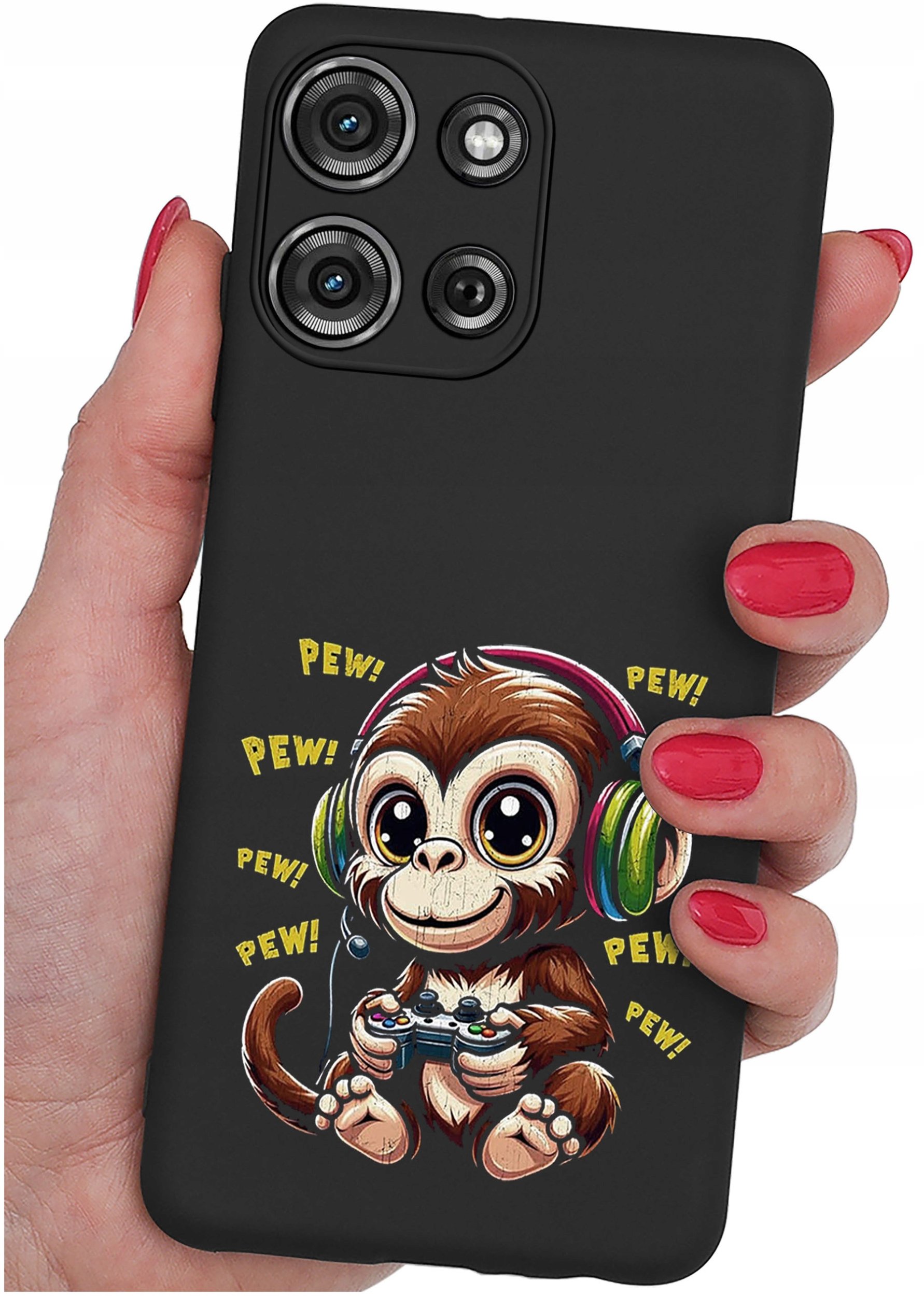 Etui do Motorola G75 5G | WZORY | SILIKONOWE MATT SZKŁO 9H