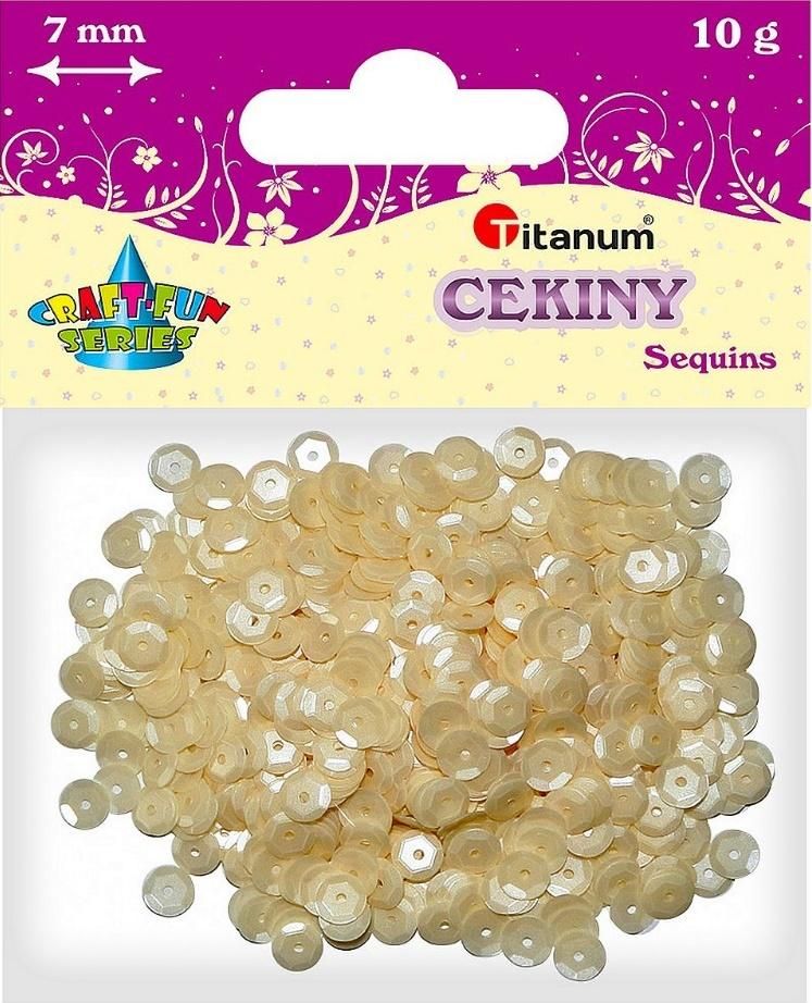 Titanum Cekiny okrągłe 10g matowe białe