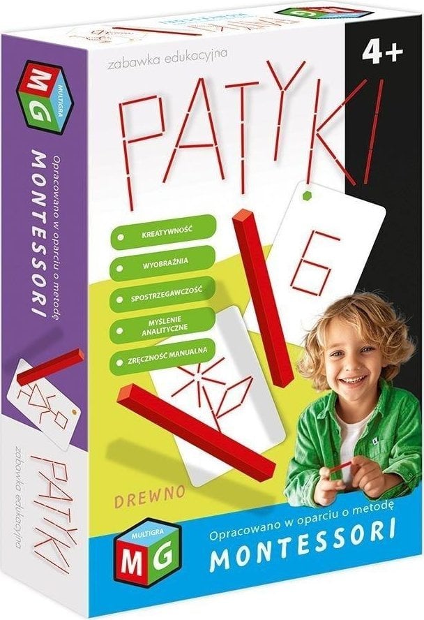 Multigra Montessori -zabawka edukacyjna patyki 05945