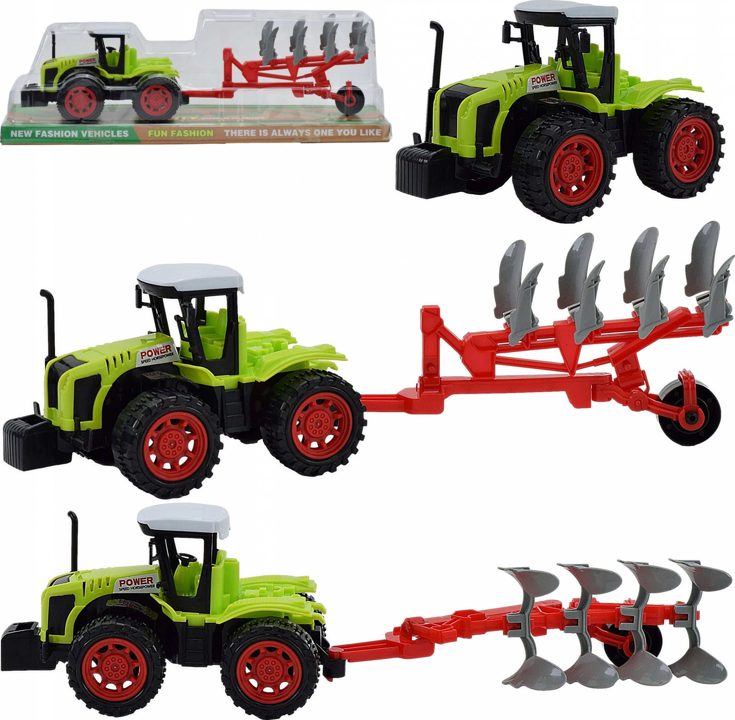 Skleplolki TRAKTOR CIĄGNIK NAPĘD PŁUG ZESTAW FARMER MASZYNA