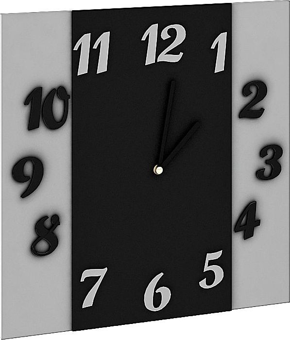 Elior zegar ścienny nowoczesny Sigan, szary (7855)