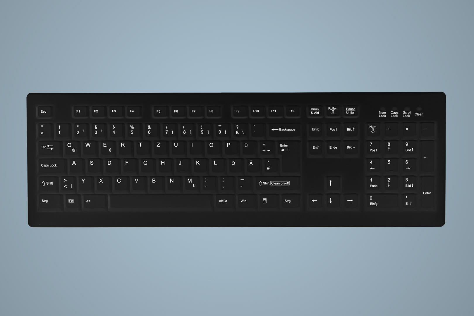 Active Key MedicalKey AK-C8100 - Tastatur - komplett versiegelt, IP68 - USB - QWERTY - USA - Schwarz