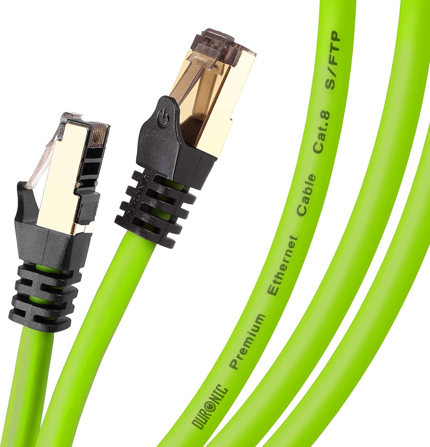 Duronic Duronic CAT8 3 m Kabel sieciowy LAN S/FTP zielony transmisja 40GB skrętka ethernet pachcord