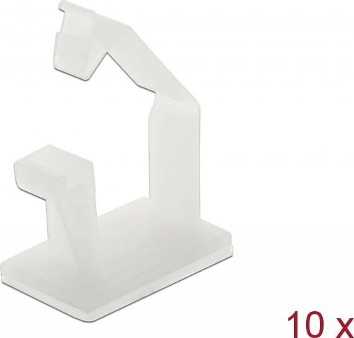 DeLOCK Opaska do kabli, z klamrą, samoprzylepny, naturalny 10 szt.