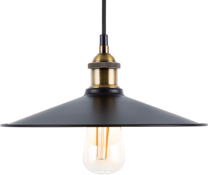 Lampa wisząca Beliani Lampa wisząca metalowa czarna SWIFT duża