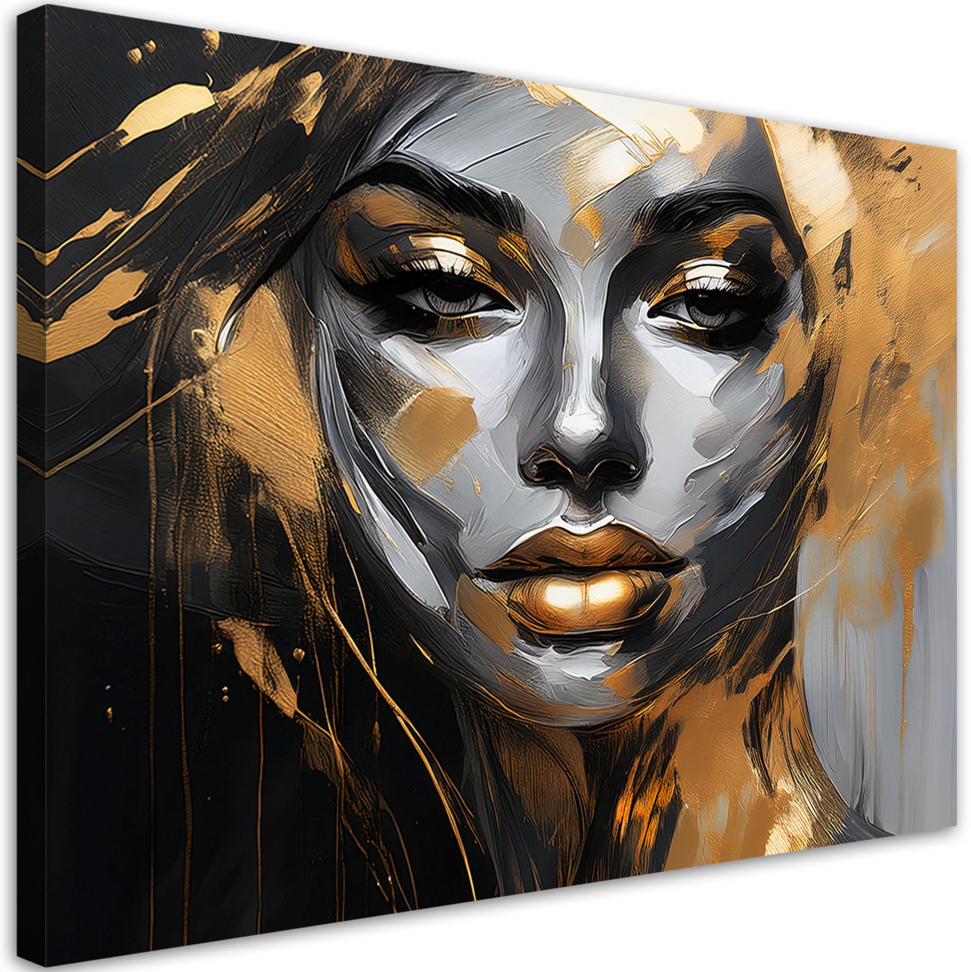 Feeby obraz na płótnie kobieta twarz glamour 100x70 large