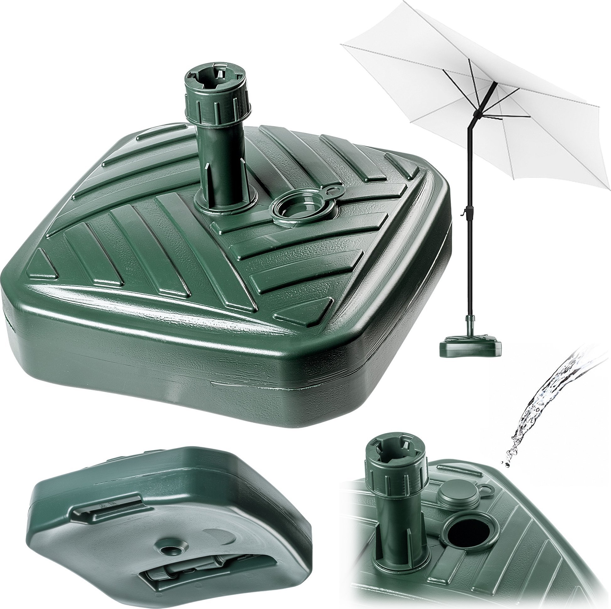 Kadax KADAX Podstawa Parasola Stojak Pod Parasol Ogrodowy Kwadratowy 39cm Obciążnik