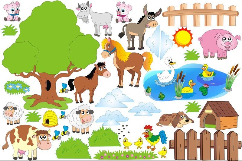 naSciane Naklejki na ścianę FARMA zagroda WIEŚ dla dzieci