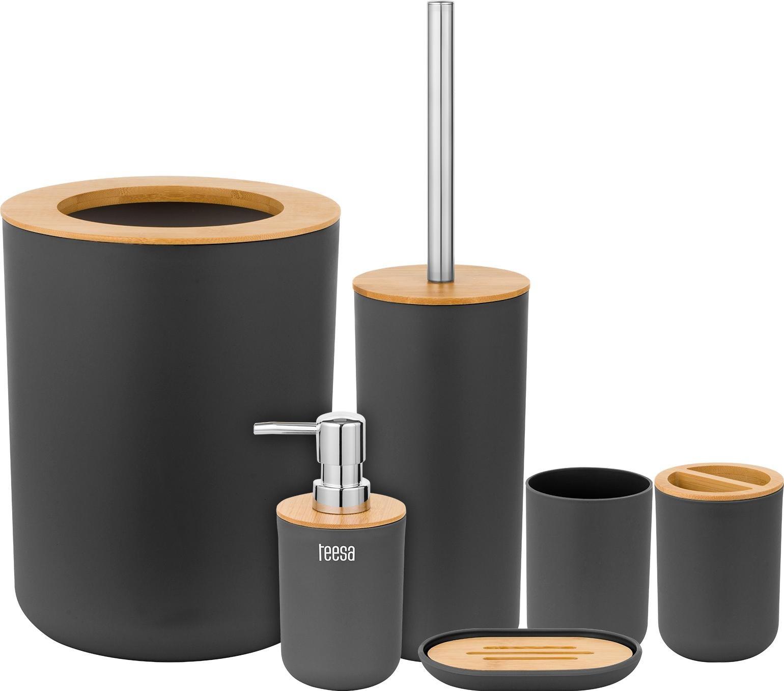 Teesa Zestaw akcesoriów łazienkowych Teesa czarny