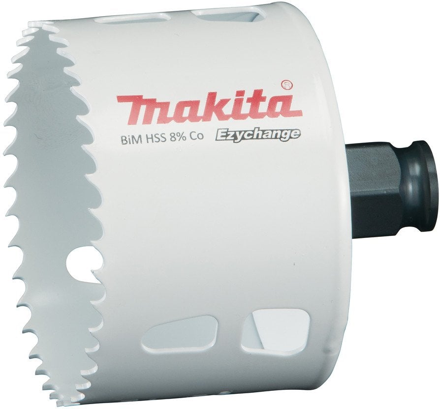 Makita MAKITA HOLE SAW BIM HSS-Co 8% 73mm EZYCHANGE METAL, STEEL, ALU, WOOD, PVC