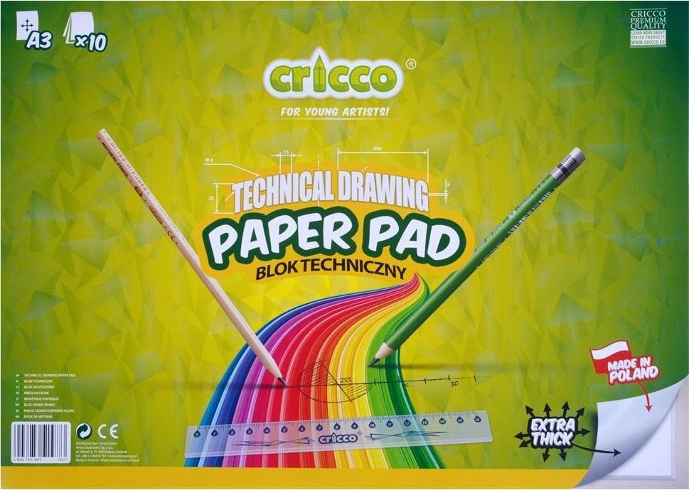 Cricco Blok techniczny A3/10K biały CRICCO