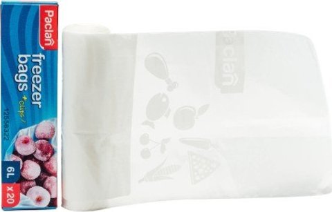 Paclan Woreczki do mrożenia żywności pokarmu 6l 20sztuk