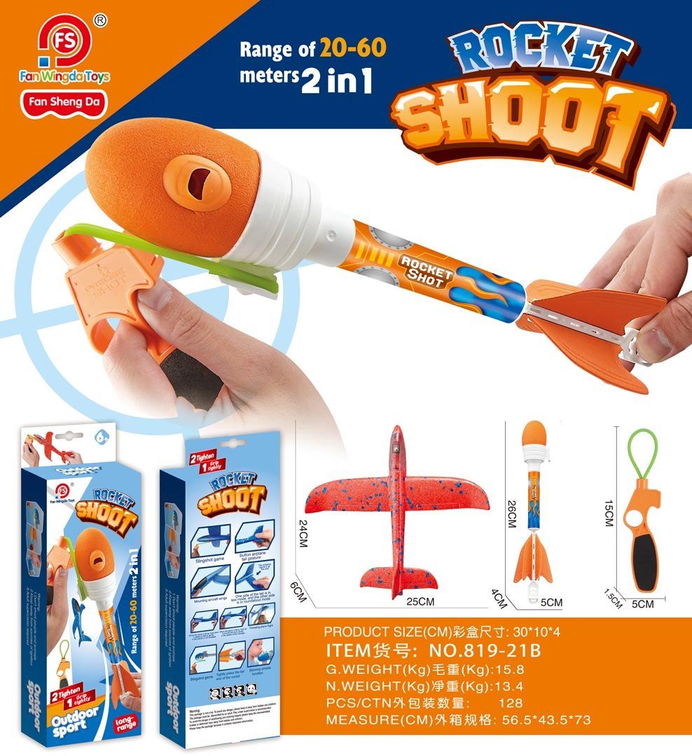 Zestaw Samolot Czerwony 2w1 z Wyrzutnią EDUKAMP