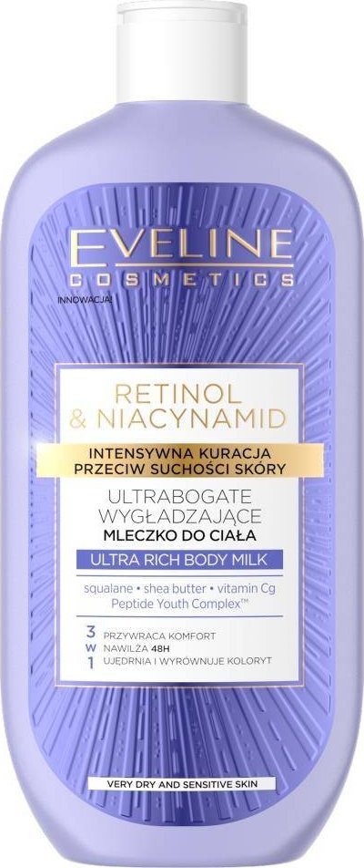 XXXX__Eveline Cosmetics (Eveline) Eveline Retinol&Niacynamid ultrabogate wygładzające mleczko do ciała 350ml