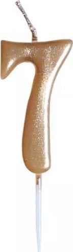 MK TRADE Świeczka urodzinowa "7" złota SH-719-7