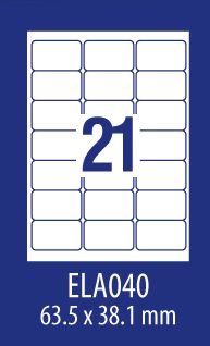 Avery Zweckform ETYK.ZF ECONOMY 63,5X38,1MM 040 100ARK ETYKIETA E100 ELA040 - ELA040