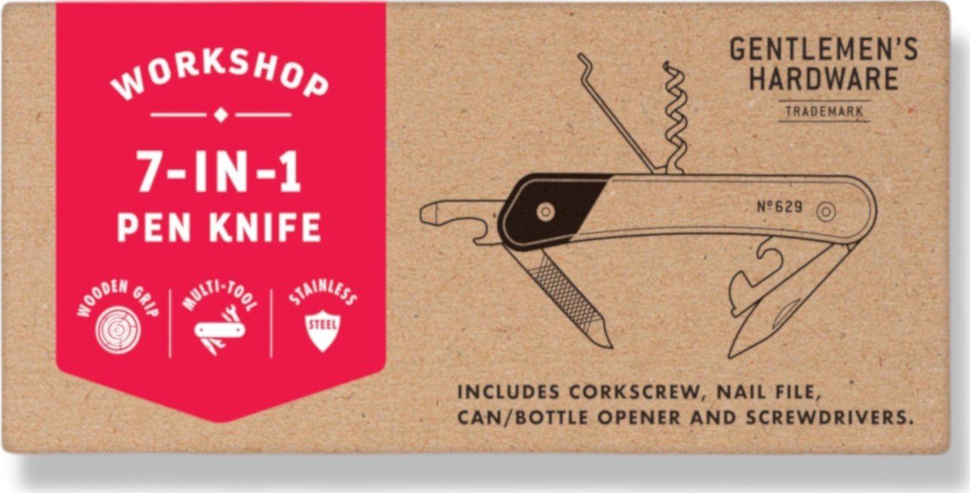 Gentlemens Hardware Multitool z kozikiem - 7w1 - Kraft | GENTLEMEN'S HARDWARE