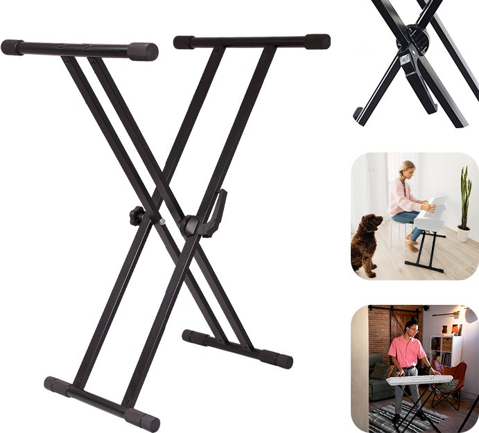 Podwójny statyw pod keyboard SK002 one size