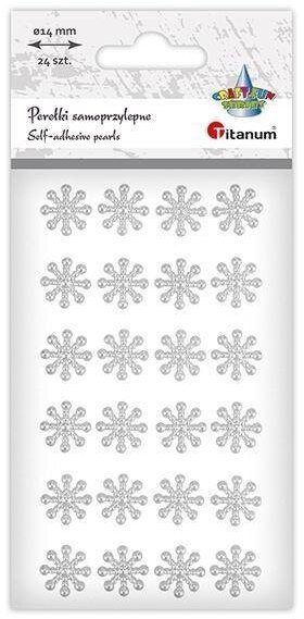 Kryształki samoprzylepne płatki śniegu 24szt
