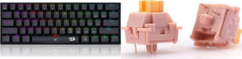 Klawiatura Redragon Redragon K630 DragonBorn Outemu Red (RED-K630RGB) + A113 QL Bullet Keycaps (A113QL)