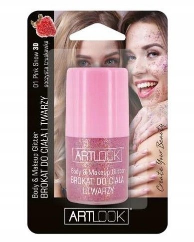Art Look Rozświetlacz w brokacie do ciała i twarzy 30ml Pink Snow (01)