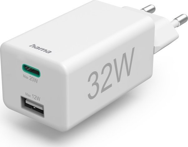 Ładowarka Hama Mini 1x USB-A 1x USB-C 3 A (002016910000)