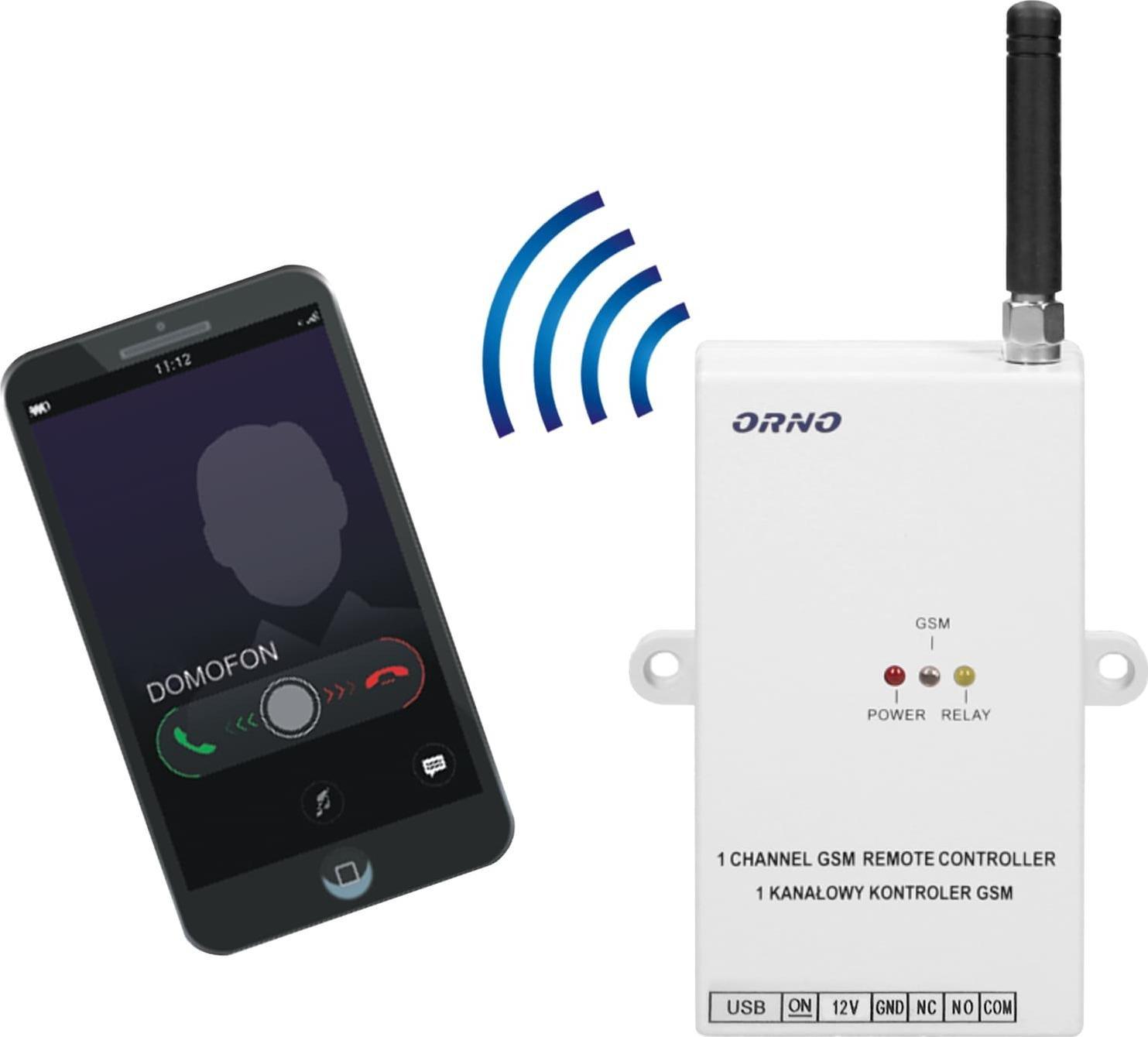 Orno Kontroler GSM do sterowania bramą, z wejściem USB