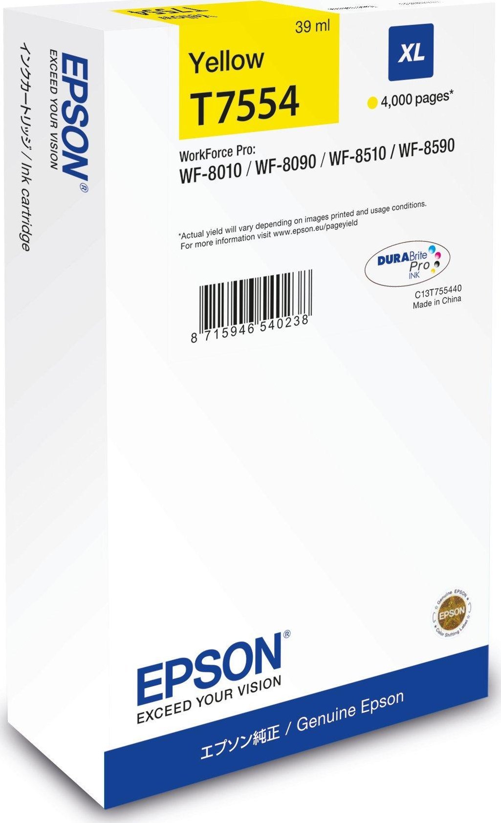 EPSON WF-8xxx Series Ink Cartridge XL Ye