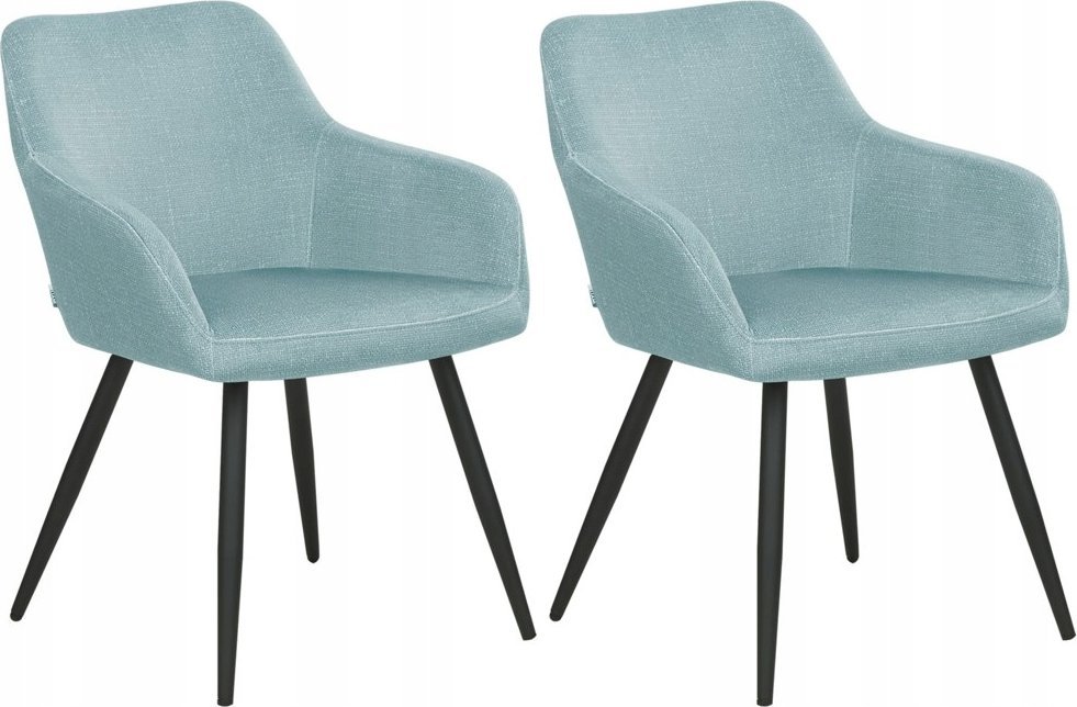 Beliani Zestaw 2 krzeseł do jadalni jasnoniebieski CASMALIA
