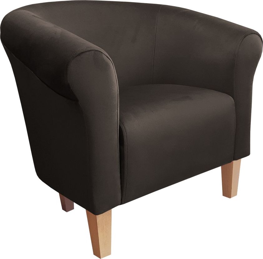 Atos Fotel DRAWA 1 BL VELVET brązowy wypoczynkowy ATOS