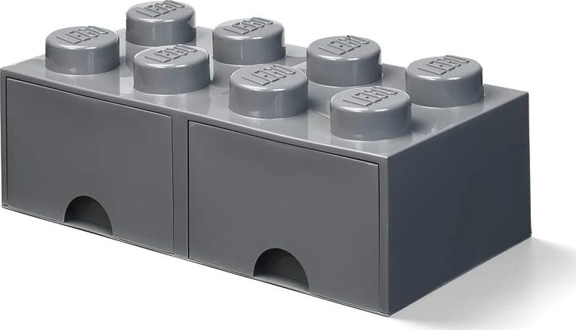 Room Copenhagen Room Copenhagen LEGO Storage Brick Drawer 8, storage box (dark grey, two drawers)