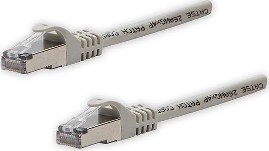 FTP patchcord, Cat.5e, RJ45 M-3m, chroniony, szary, czysta miedź economy