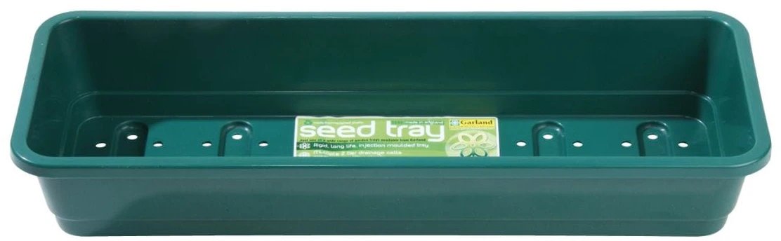 Zestaw: Wąska pokrywka do tacy wysiewowej + Wąska taca do wysiewu z otworami 37x13,5 cm - Garland