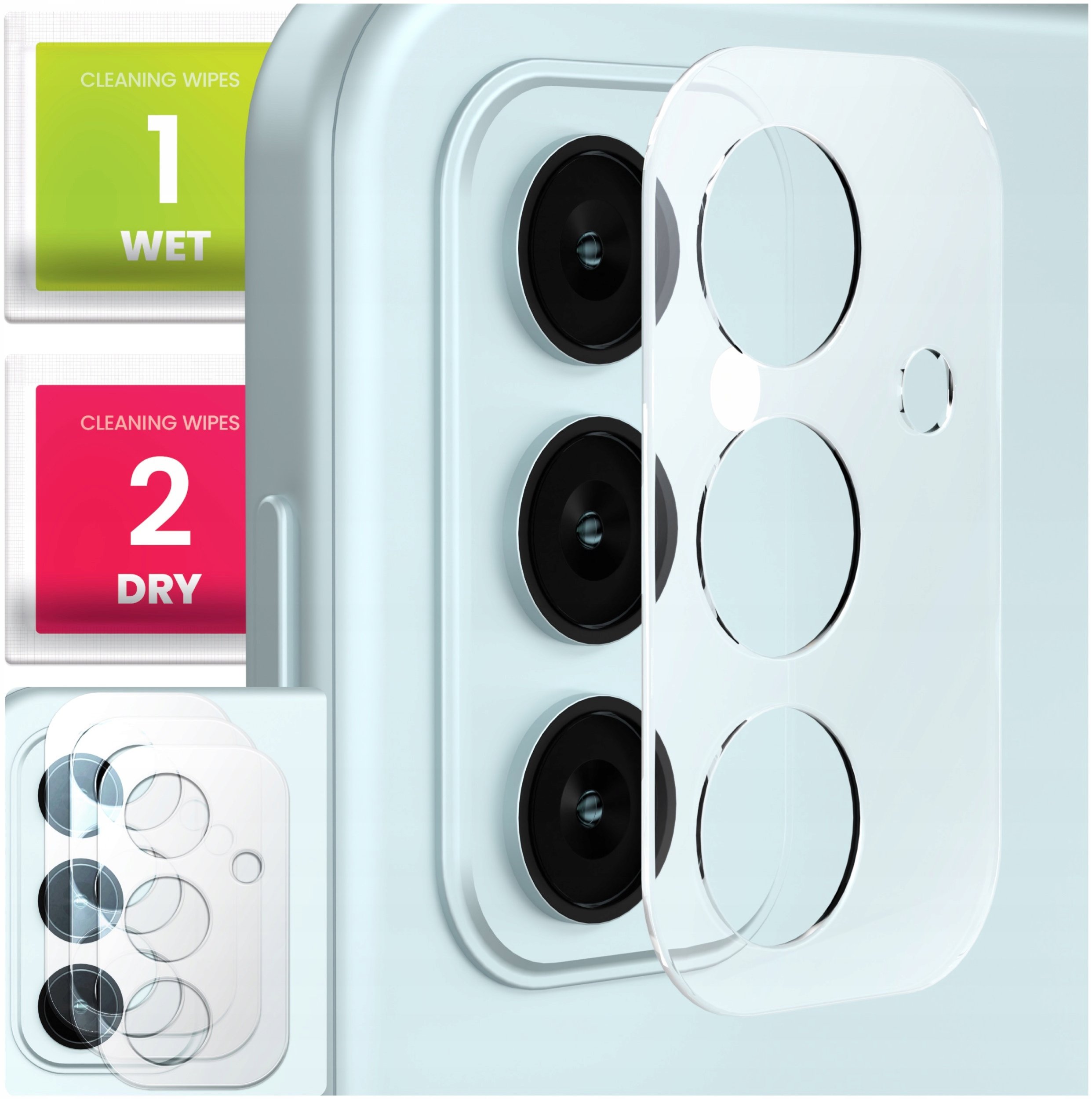 3-PAK Szkło Na Aparat Do Samsung Galaxy M23 5G (Hartowane, Na Obiektyw, 9H)