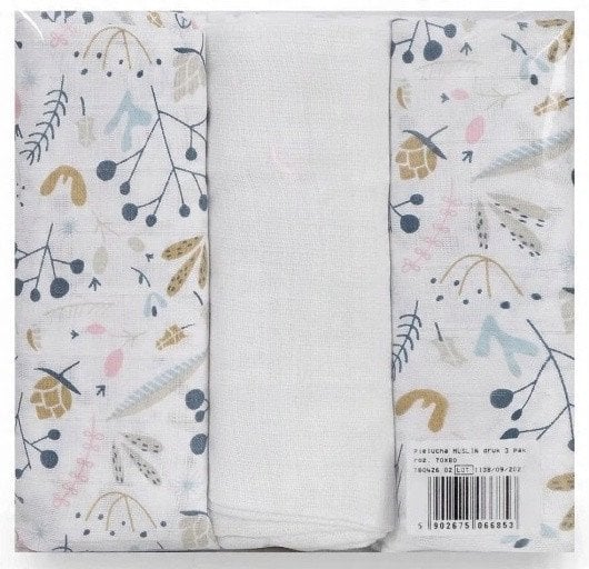 Pielucha MUSLIN druk 3 pak, roz. 70x80